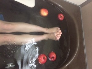 リンゴ風呂