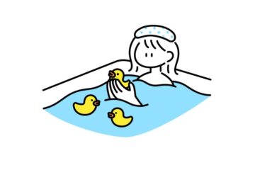 おふろ 女の子 湯船 アヒル