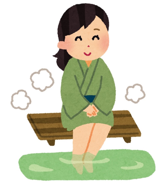 女性　足湯