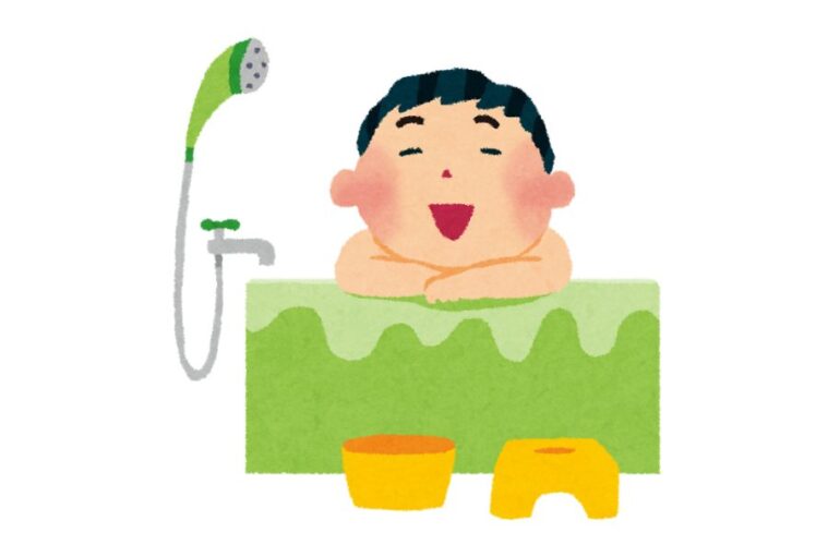 男性　おふろ　リラックス
