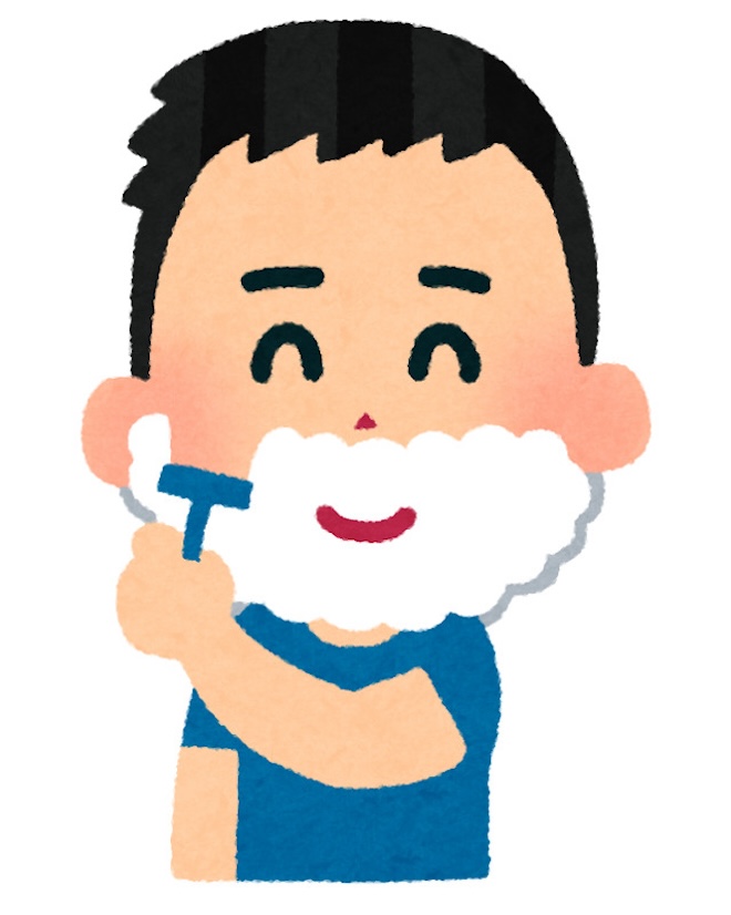 男性　正しい　髭剃り