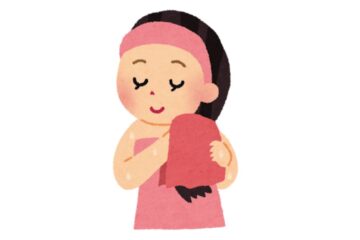 風呂上がり　タオルドライ