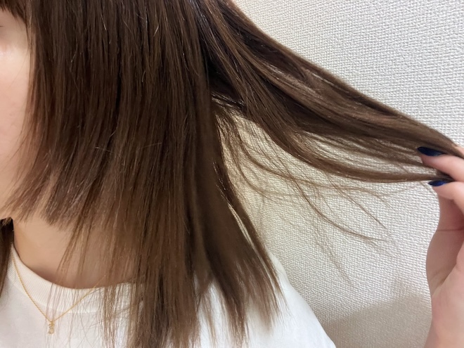 ケア前　髪のパサつき