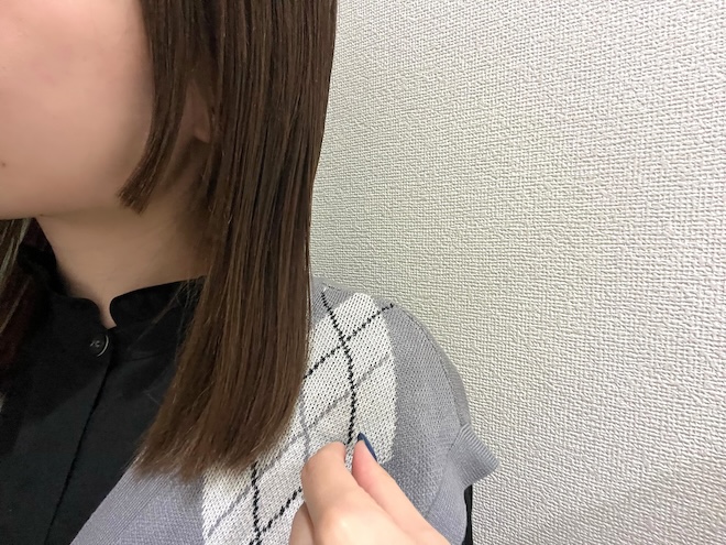 ケア翌日　アイロン後