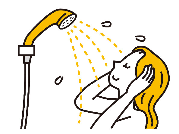 予洗い　イラスト