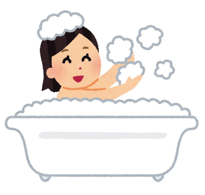女性 泡風呂